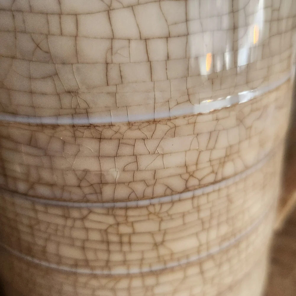 Elegant Cream Crackle Glaze Pitcher - Picture 7 of 7
